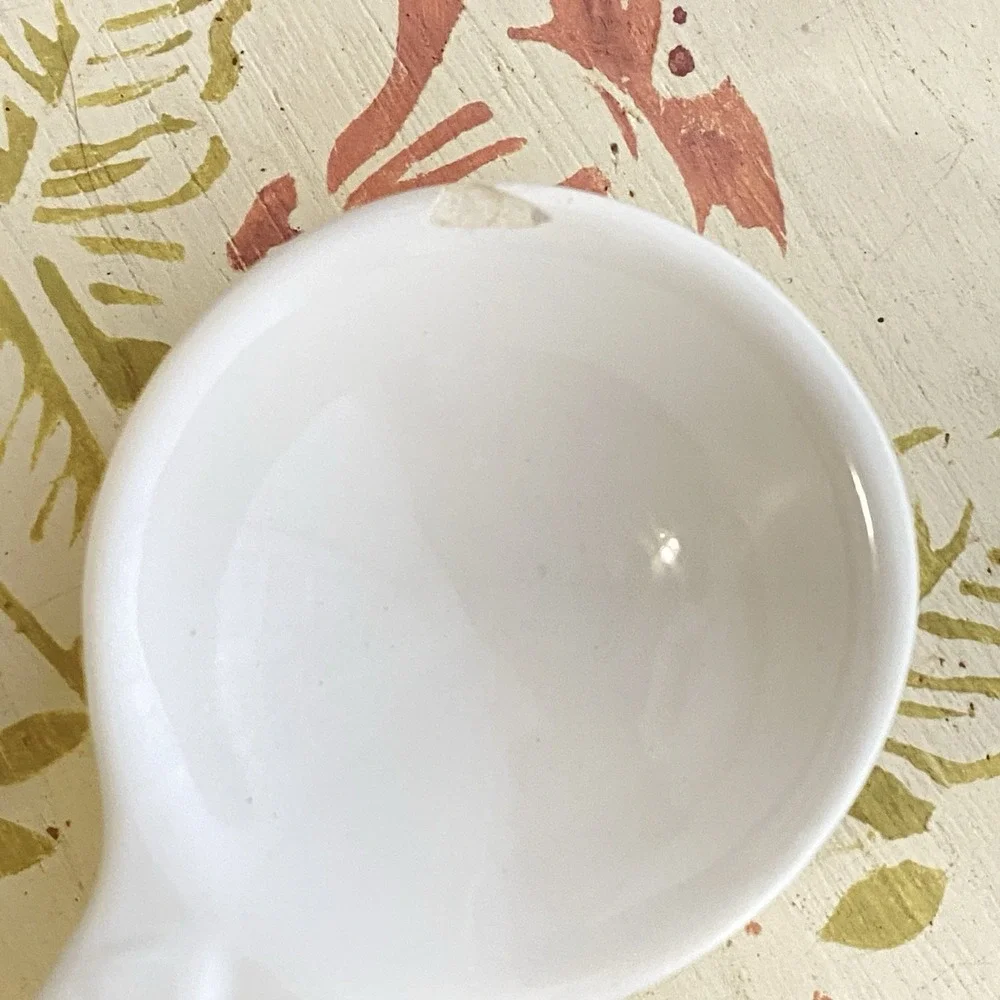 VTG Gibson Soup Tureen Lid Ladle Embossed Fruit Soup Vegetable Bowl Leaf EUC 90s